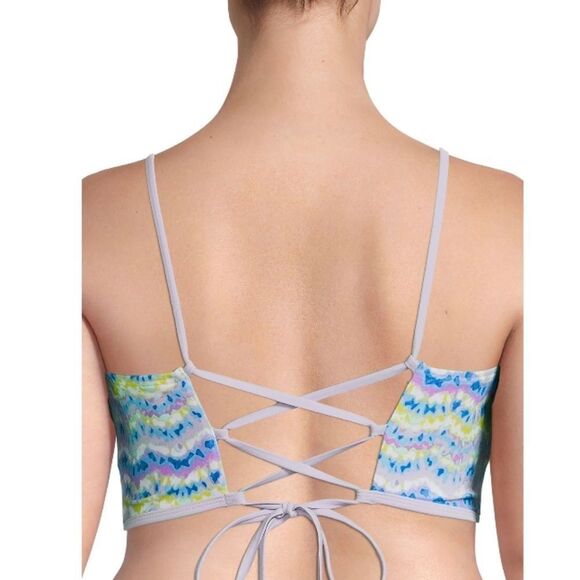 Women's Plus Size Wave Print Bikini Swimsuit Bathing Suit 1X - Picture 7 of 8